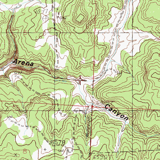 Topographic Map of Jaquez Canyon, NM