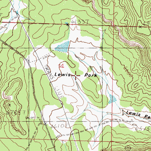 Topographic Map of Lewis Park, NM