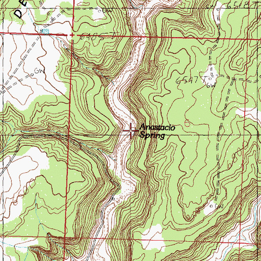 Topographic Map of Anastacio Spring, NM