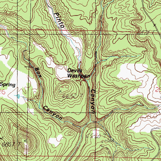 Topographic Map of Devils Washpan, NM