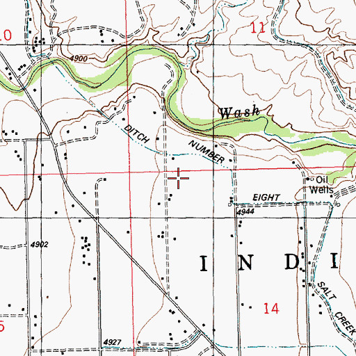 Topographic Map of Ditch Number Eight, NM