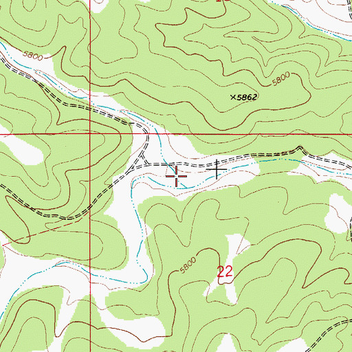 Topographic Map of Locklear Canyon, NM