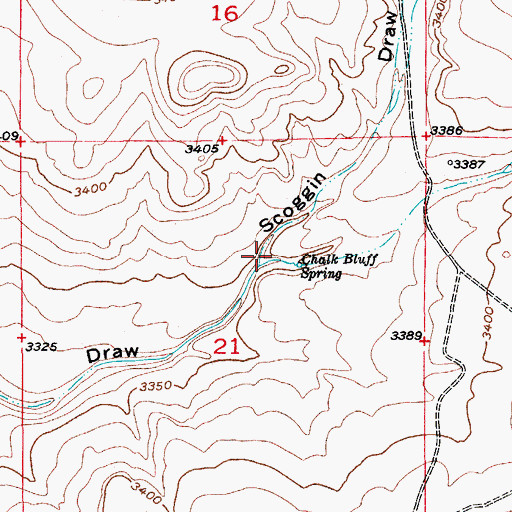 Topographic Map of Scoggin Draw, NM