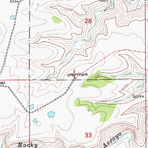Topographic Map of Heard Storage Tank, NM