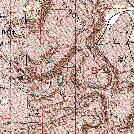 Topographic Map of B Shaft (historical), NM