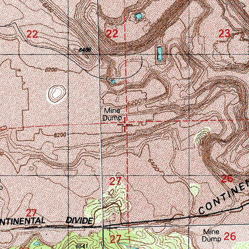 Topographic Map of Copper Gulf Shaft (historical), NM
