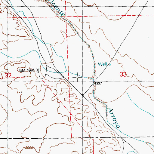 Topographic Map of Hogback Draw, NM