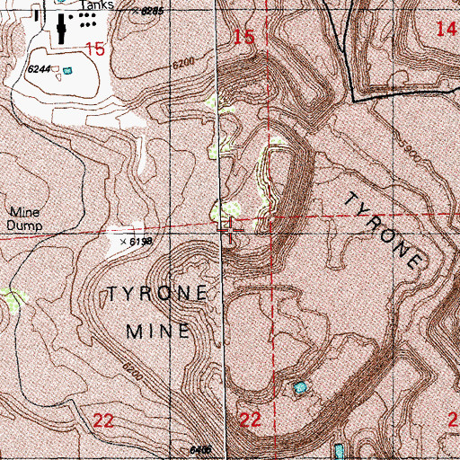 Topographic Map of Niagara Tunnel (historical), NM