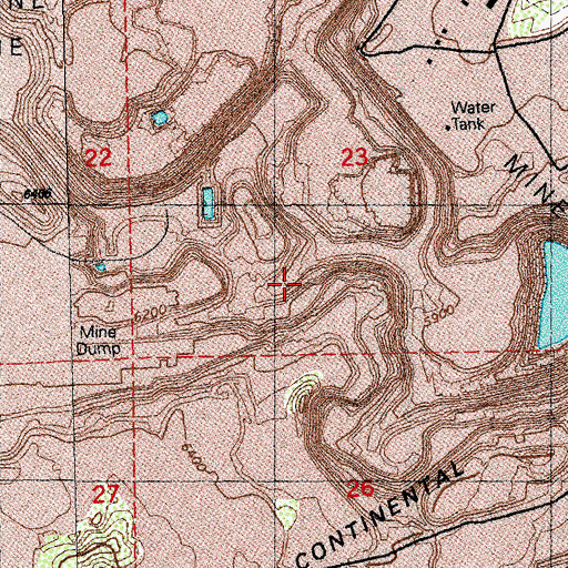 Topographic Map of Racket Shaft (historical), NM