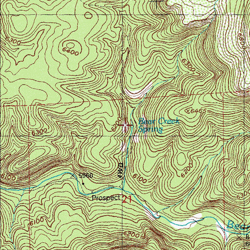 Topographic Map of Bear Creek Spring, NM