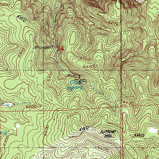 Topographic Map of Clark Spring, NM