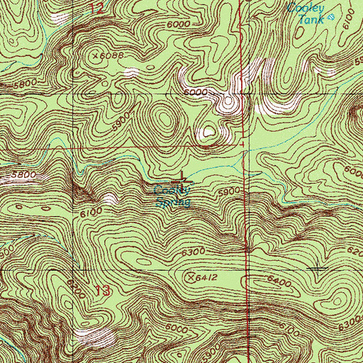 Topographic Map of Cooley Spring, NM