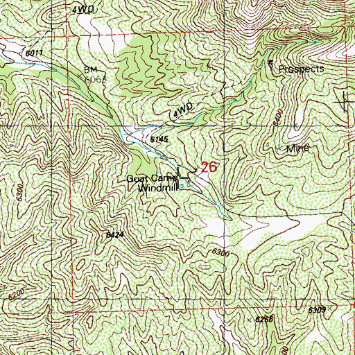 Topographic Map of Goat Camp Windmill, NM