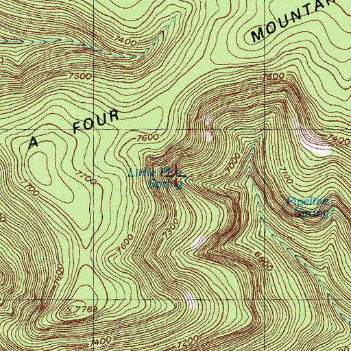 Topographic Map of Little Pipe Spring, NM