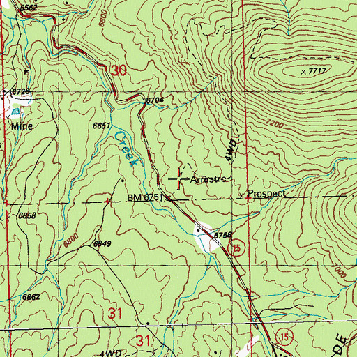 Topographic Map of Arrastre Interpretive Site, NM