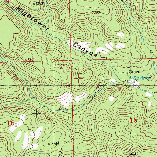 Topographic Map of Hightower Canyon, NM