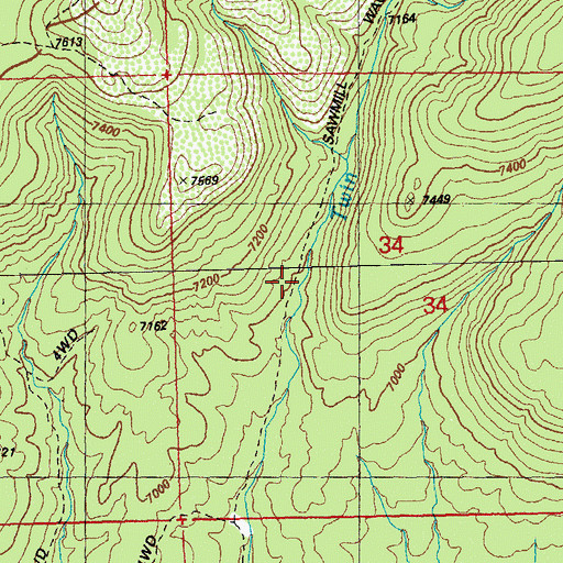 Topographic Map of Sawmill Wagon Road Trail, NM