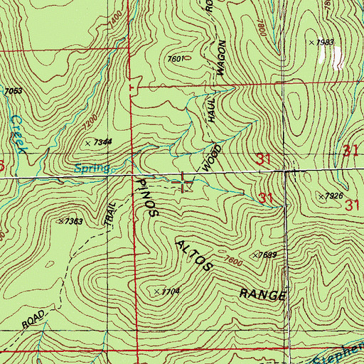 Topographic Map of Wood Haul Wagon Road Trail, NM