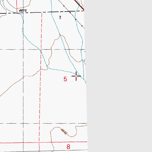 Topographic Map of Cold Water Creek, NM