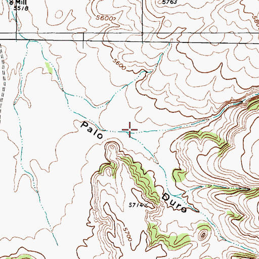 Topographic Map of Agua de los Torres, NM