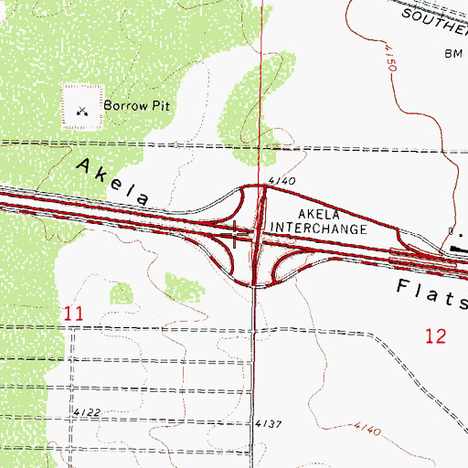 Topographic Map of Akela Flats, NM