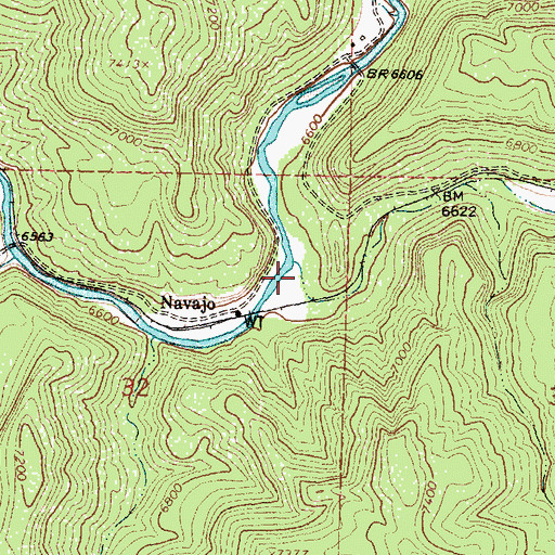 Topographic Map of Amargo Creek, NM