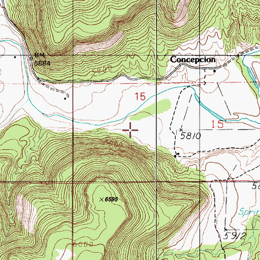 Topographic Map of Ancon del Gato Ditch, NM