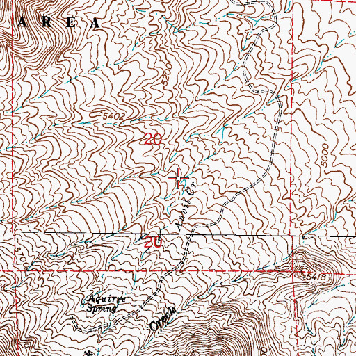Topographic Map of Anvil Creek, NM