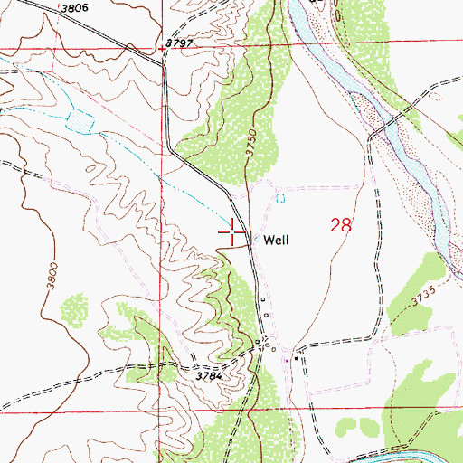 Topographic Map of Arroyo Arana, NM