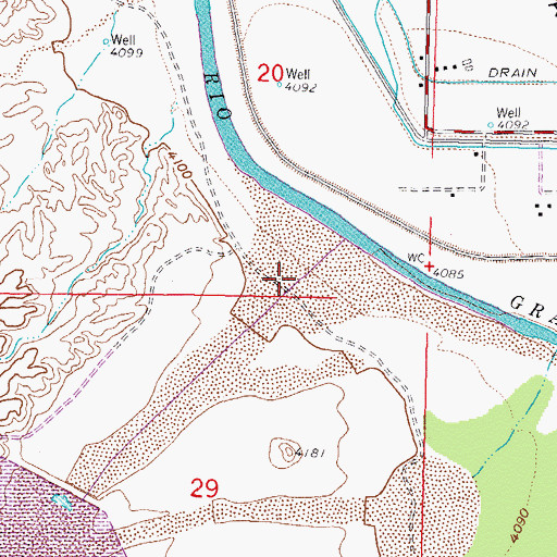 Topographic Map of Arroyo Cuervo, NM