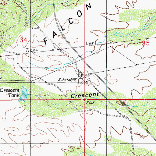 Topographic Map of Oracle Substation, AZ