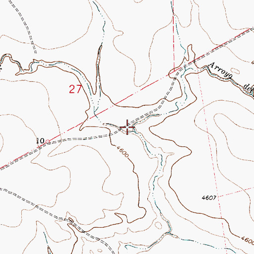Topographic Map of Arroyo del Gato, NM