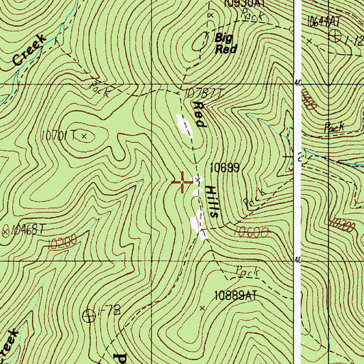 Topographic Map of Red Hills, NM