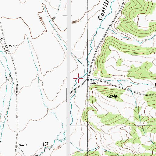 Topographic Map of Cherokee Canyon, NM