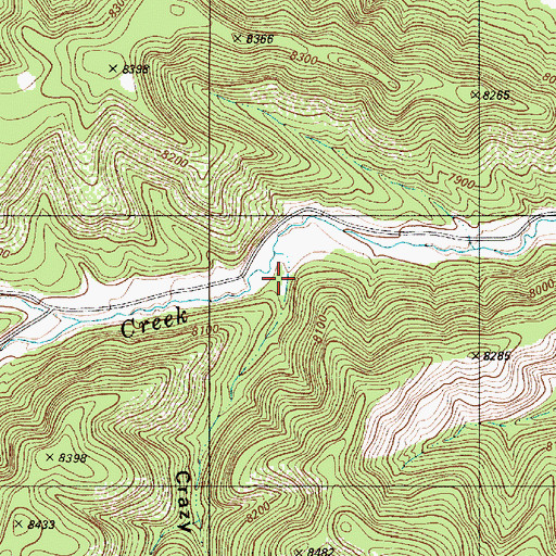 Topographic Map of Crazy Woman Canyon, NM