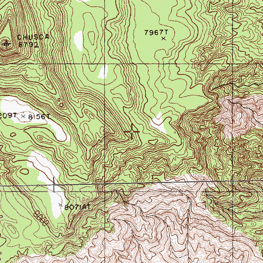 Topographic Map of Whiskey Creek, NM