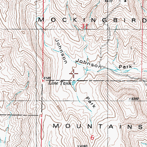 Topographic Map of Johnson Park, NM