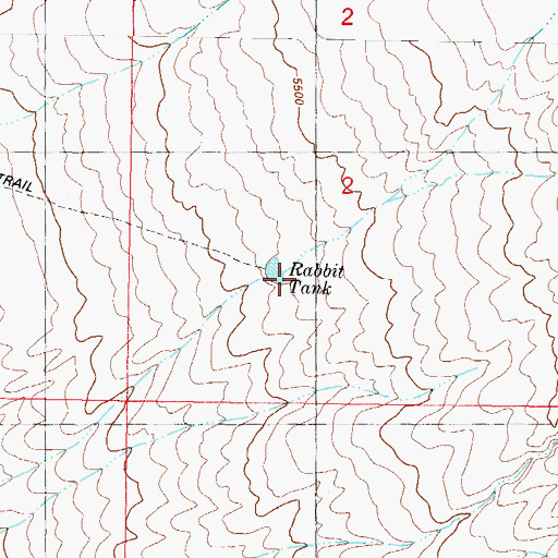 Topographic Map of Rabbit Tank, NM