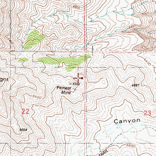 Topographic Map of Pioneer Mine, NM