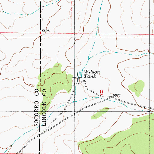 Topographic Map of Wilson Tank, NM
