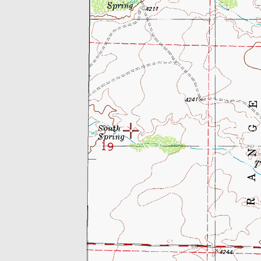 Topographic Map of South Spring, NM