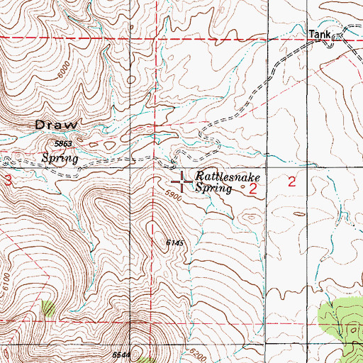 Topographic Map of Rattlesnake Spring, NM