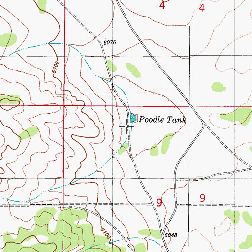 Topographic Map of Poodle Tank, NM