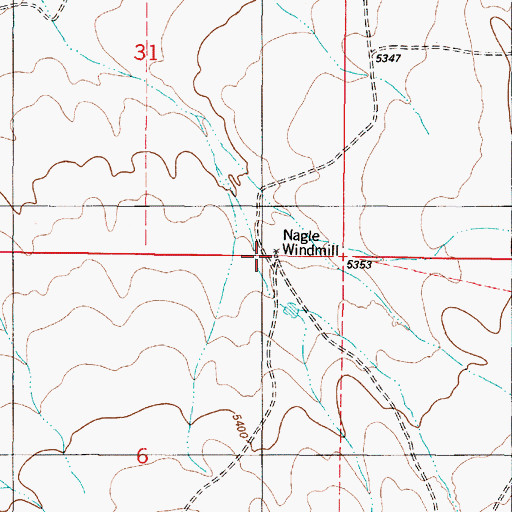 Topographic Map of Nagel Windmill, NM