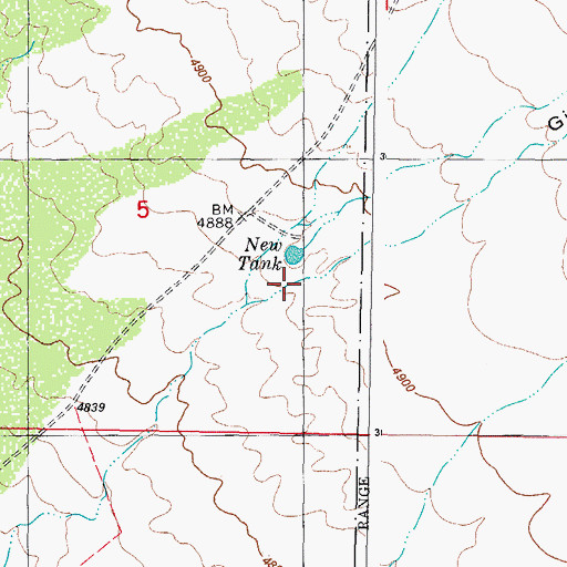 Topographic Map of New Tank, NM