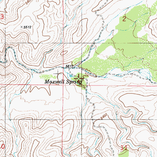 Topographic Map of Maxwell Spring, NM