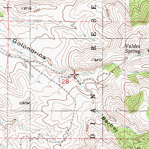 Topographic Map of Montoya Spring, NM