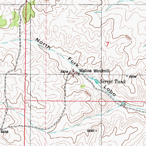 Topographic Map of Malina Windmill, NM