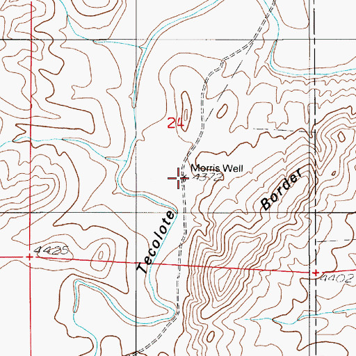 Topographic Map of Morris Well, NM