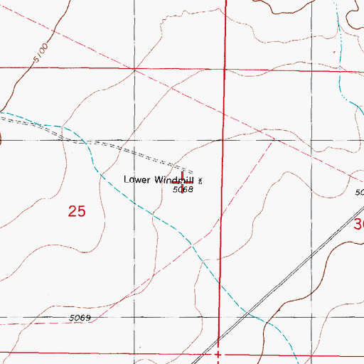 Topographic Map of Lower Windmill, NM